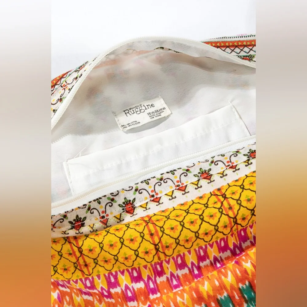 Floral & Paisley Print Boho Chic Beach Yoga Hobo Shoulder Bag - 100% Cotton